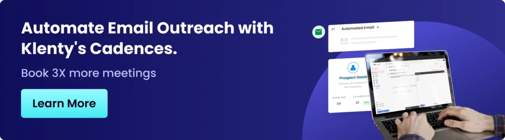Automate your email outreach with klenty's email cadence feature