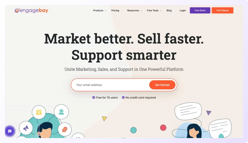 engagebay landing page