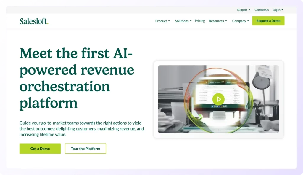 salesloft landing page
