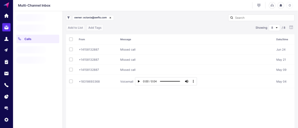 calls from multi-channel