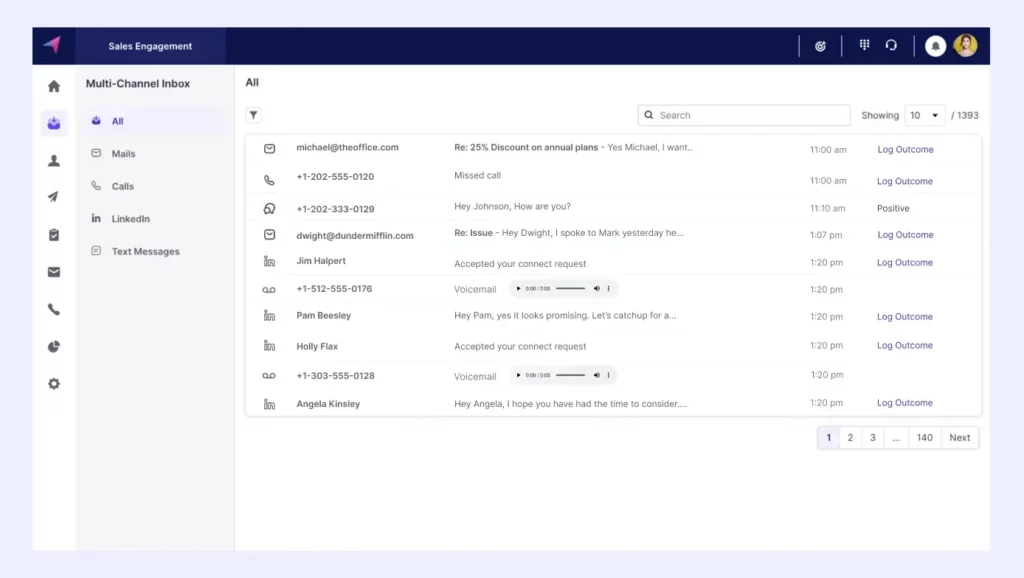 multi-channel inbox feature
