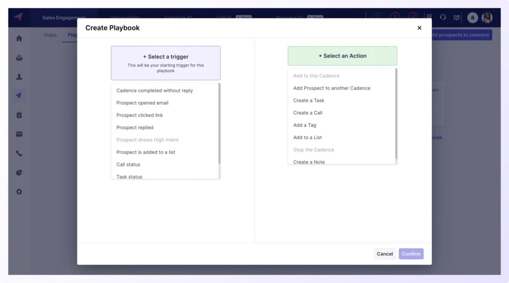 Klenty's playbook feature